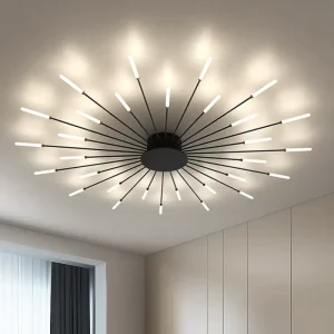 Indoor LED Ceiling Light Modern Acrylic Firework Design Aluminum String Decorative Lighting for Living Room