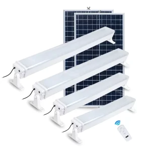Indoor Lighting Fixture Linear Waterproof Ip65 Aluminum 20w 40w 60w 80w Solar Panel Led Tri Proof Light