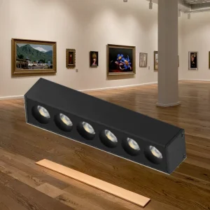 Indoor Lighting Modern Style Dimmable LED Linear Grille Light Aluminum Recessed Spotlight Black White 2700K 4000K Office Hotel