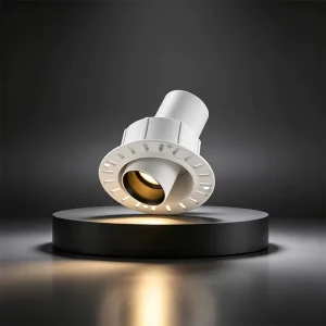 Indoor Lighting Round Shape Aluminium Ceiling Light Adjustable Circular Recessed Spotlight Housing for Hotel