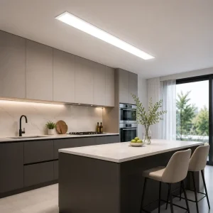 Indoor Linear LED Light Fixture 2/4/8FT Multi CCT & Power Selectable Dimmable High CRI Aluminum Housing for Hotel Supermarket