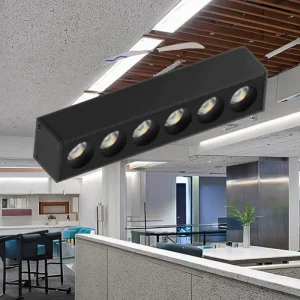 Indoor Office & Hotel Showroom Linear Lamp 2700k 4000k Modern Style Indoor Lighting 6W LED Dimmable Recessed Linear Grille Light