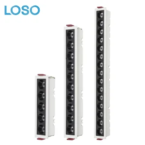 Indoor Office Store Home Aluminum Recessed 10W 20W 30W Linear LED Grille Light