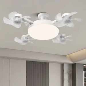 Indoor Room Ceiling Fan with Lights 3 Wind Speed Smart Ceiling Fan Night Lamp E27 Bulb Lamp with 3 Head or 4 Head Fan