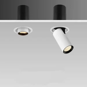 Indoor Shop House Project Gimbal Rotated Head Spot Recessed COB Adjustable Spotlight Retractable Commercial LED Down Light