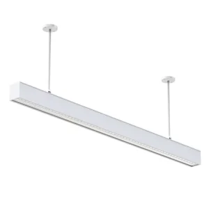 Indoor Shopping Mall Office Modern Aluminum SMD IP20 Hanging LED Linear Tube Light High CRI>100 Dimmable MAX 60W