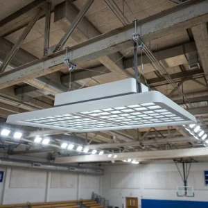 Indoor Sport Light UGR<19 IK10 Brightness Highbay Warehouse Lamp Industrial LED Linear High Bay Light 130 160lm W