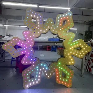 Indoor Wedding Three Feet Giant PVC LED Light up Marquee Letters and Big Numbers Advertising Equipment for Parties