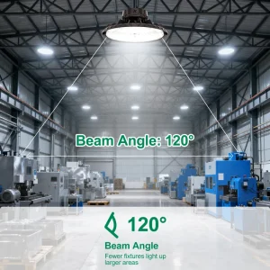 Industrial 100W 150W IP65 Waterproof Aluminum 5 Year Warranty 4000K 50000 Hours UFO High Bay for Workshop Factory Warehouse