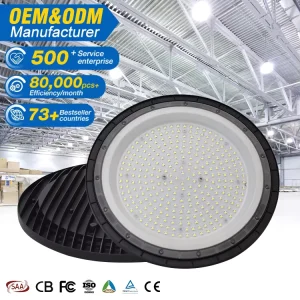 Industrial Commercial Lighting Indoor SMD Aluminum 100W 150W 200W 300W UFO DOB LED High Bay Light