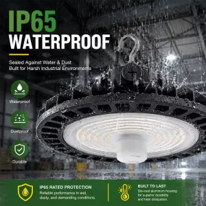 Industrial Commercial UFO LED High Bay Light 200W 150W 120W 3 Power Tunable LED High Bay Lamps 3CCT LED Workshop Light