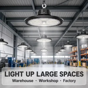 Industrial Contractor Warehouse for High Bay Light Aluminum Multi Power IP54 Slim Heat Resistant Large Indoor High Roof Lighting