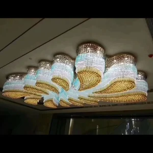 Industrial Custom Chandelier Commercial Lighting for President Hotel Restaurant