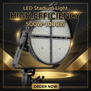 Industrial Dimmable LED Sports Light 500W to 1000W IP66 Waterproof Durable Stadium Lamp for Football Stadium LED Sports Lights