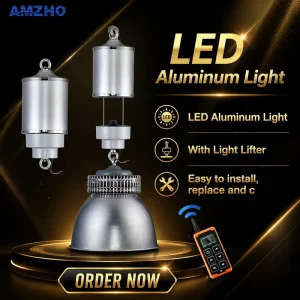 Industrial High Bay Light UFO Shape for Warehouse/Garage/Workshop 4000-6500K Color Temp High Bay Light