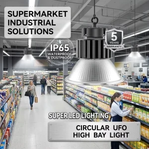 Industrial IP65 5-Year Warranty Warehouse Aluminum for High Bay Light with 12000LM