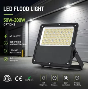 Industrial LED Flood Light IP66 Aluminum Housing 100W 150W 200W 300W for Warehouse Building Facade Playground Stadium Project