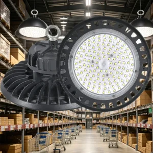 Industrial LED High Bay Lighting 100W 150W 200W UFO Style Lamp for Factory Warehouse Workshop Commercial Lighting