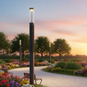 Industrial LED Outdoor Lighting IP66 Waterproof High Efficiency Remote Control Solar Post Top Light Featuring LiFePO4 Battery