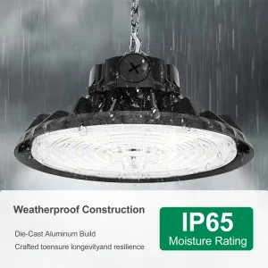 Industrial Light Multiple Power CCT Selection UFO High Bay Light 240W Dimmable With Motion Sensor