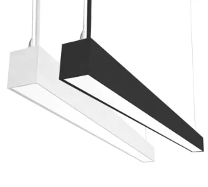 Industrial Linear Lighting Fixture 100-240V AC 40W 4ft Black LED Strip for Supermarket Ceiling Warehouse Decoration