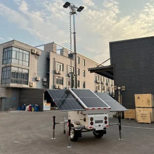 Industrial Portable LED Lighting System for Construction Mining Projects Solar Mobile Light Tower Trailer
