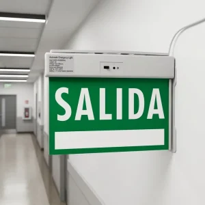 Industrial Smart Size LED Exit Sign Fire Safety Emergency Light with Rechargeable Battery 220V IP30