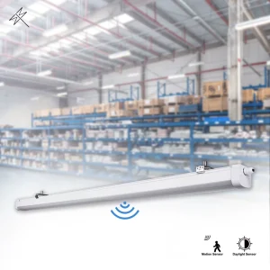 Industrial Tri Proof LED Linear Light 2ft 4ft 5ft Ceiling Light with IP65 Sensors for Warehouse Workshop Garage Parking Lot