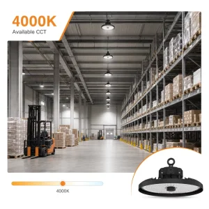 Industrial UFO LED High Bay Light 7 Year Warranty 4000K 200 lm Per W 5050 LED PC Lens IP65 IK08 100W 120W 150W Warehouse