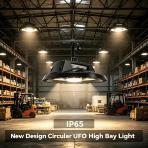 Industrial UFO Light Die Casting Aluminum IP65 Waterproof 6000K for High Bay Lights Sensor Control 5-Year Warranty High Lumen