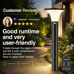 Integrated All In One Solar Street Garden Light Modern Design IP65 Waterproof LED Bollard Light with Motion Sensor