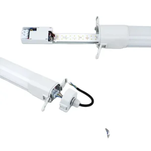 Integrated T8 LED Tri-Proof Light Tube White Waterproof Warehouse Lights with App Control for Outdoor & Emergency Use