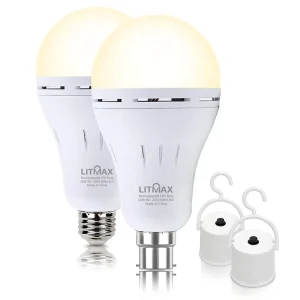 Intelligent 9 Watt LED Emergency Light Bulb Energy Saving Plastic Long Lasting Time Automatic Rechargeable for Power Outages