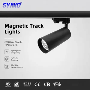 Intelligent Control Modern Aluminum Alloy Magnetic Track Light Surface Mounted Suspended Hanging LED Track Spotlight System