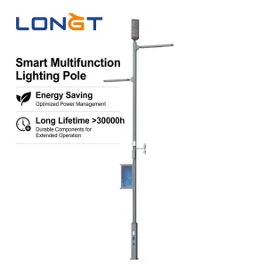 Intelligent IP66 Aluminum LED Road Street Lamp Solar Power Multi Functional Lighting Solutions ROHS Certified 3 Year Warranty