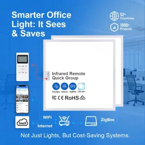 Intelligent Lighting System Solution for Commercial Panel Light Indoor Lighting with Remote Control Daylight Sensor Led Lights