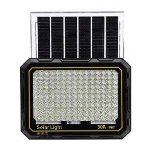 Intelligent Remote Control Timing 300 Watt Commercial City Street Lamp IP67 Staduim Park Solar LED Flood Light Manufacturer