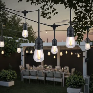 Ip65 Commercial Grade Warm White Led Party Festoon Lighting Outdoor S14 String Lights for Patio Garden Holiday Wedding Light