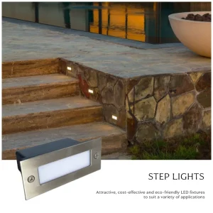 Ip65 Outdoor Architectural LED Wall Recessed Light Square Decorative Stair Step Light Waterproof 12V Voltage