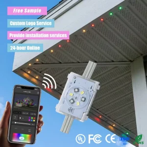 Ismart Full Color UCS2904 Eave Lights 30mm Point Light DC48V Waterproof Permanent Light for House Decoration