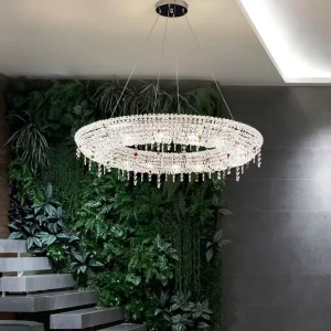 Italian Creative Design Crystal Chandelier Luxury Lamp for Restaurant Living Room Hotel Villa Foyer Modern Pendant Lighting