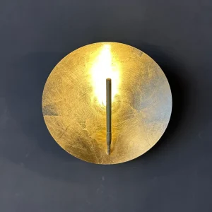 Italian Designer Solid Brass Disc Wall Sconce Decor Wall Lamp for Living Room Bedroom Study Entry Foyer