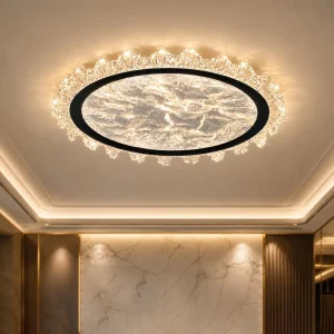 Italian Minimalist Bedroom Ceiling Lamp LED Three Color Changing Eye Friendly Remote Voice Control High End Luxury Lighting