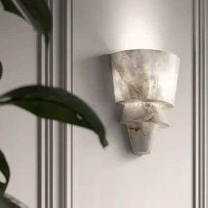 Italian Vintage Art Deco Marble Iron Incandescent Decoration Home Wall Lamp for Bedroom Villa Dining Room Living Room Lighting