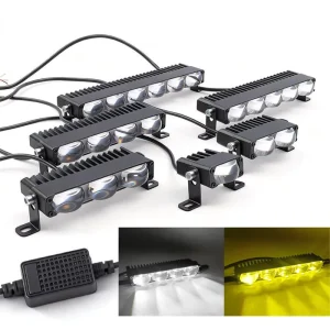 JHS 12V LED Motorcycle & Car Grille Spotlights Auxiliary Driving Lights