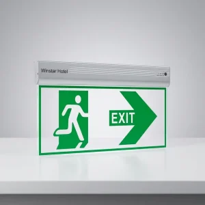 JUNAN 200-240VAC 50HZ Portable Aluminum LED Exit Sign Emergency Light with Li-ion Battery for Fire Fighting 3 Hours
