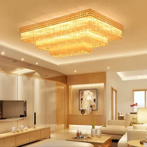 JYL SJC42 Modern Crystal Lusters Restaurant Hotel Family Living Room Crystal LED Ceiling Light