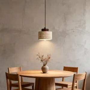 Japanese Wabi Sabi Vintage Creative Chandelier Yellow Cave Stone Pendant Warm White LED Kitchen Island Restaurant Bar Bedroom