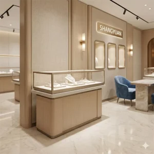 Jewelry Showcase Cabinet LED Lighting Waterproof Eco Friendly High End Jewelry Store Display for Retail Showrooms ODM Supplier