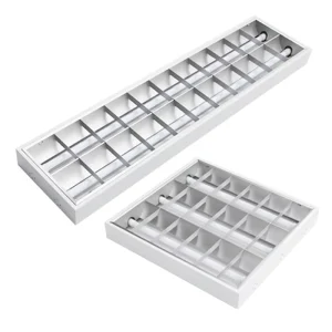 Jpungsun Morden Office LED Grille Light 1200×300 600×600 Led T5 T8 Fluorescent Light Fitting Recessed Louver Troffer